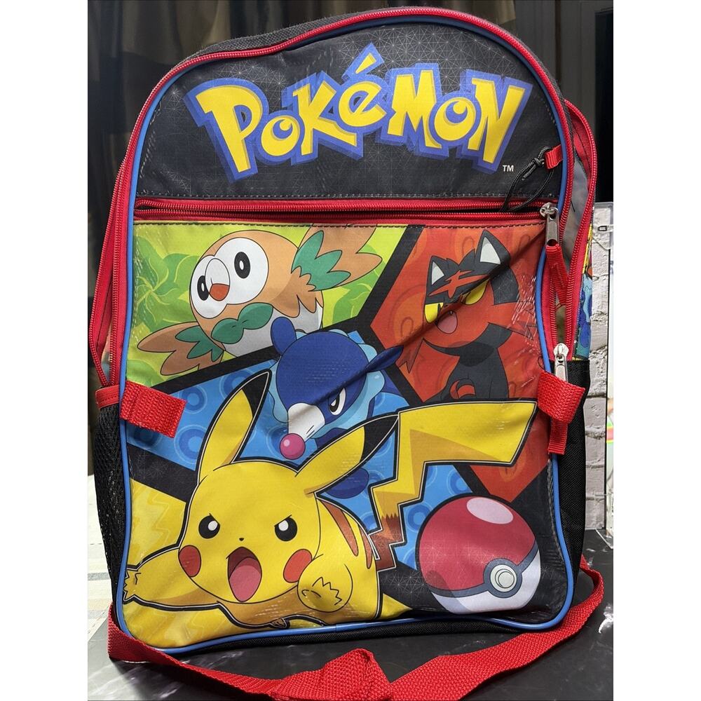 Pokemon Pikachu + Friends 16" Backpack Excellent Condition Perfect For A Fan